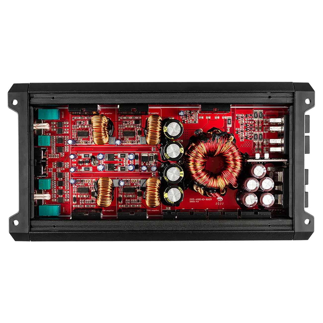DS18 SXE40004DBK 4-Channel Car Amplifier with 1720W RMS Power