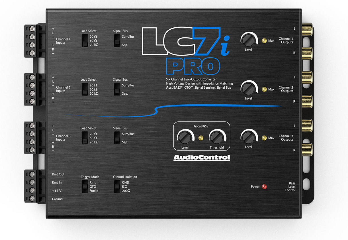 Audio Control LC7I Pro 6 Channel Line Output Converter with Accubass - View 1