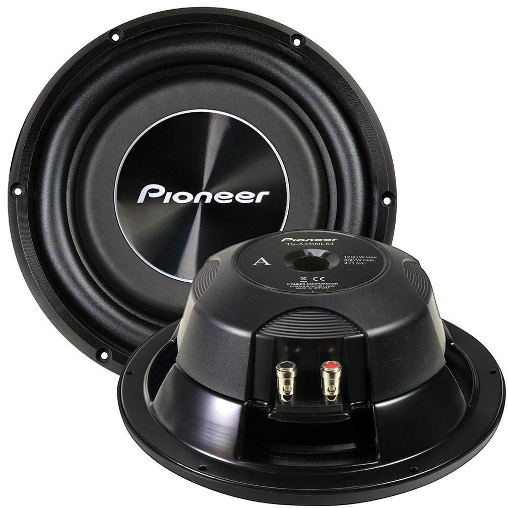 Pioneer TSA2500LS4 10-Inch Shallow Mount Woofer - 4 Ohm, 1200W Max
