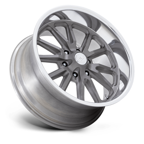 US Mag 1PC UC145 Rambler 6 20x9.5 Wheel, 6x5.5 Bolt Pattern, Matte Gunmetal with Diamond-Cut Lip