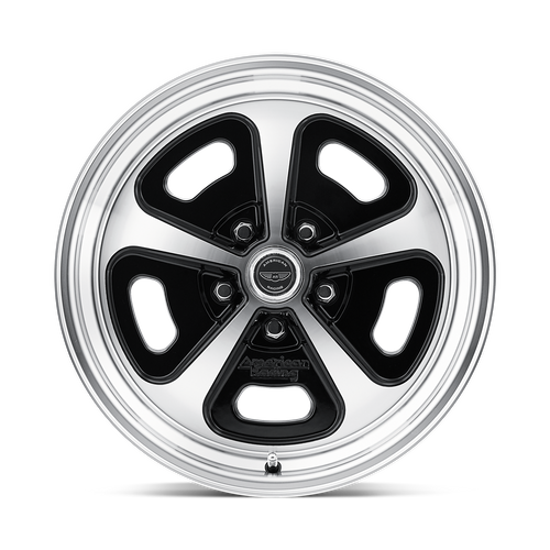 American Racing Vintage VN501 500 Mono Cast 15x8 Gloss Black Machined Wheel, 5x4.5 Bolt Pattern
