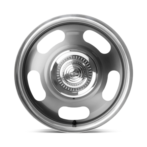 American Racing Vintage VN506 Rally 20x8-Inch Wheel, 5x4.75/5x5 Bolt Pattern, Mag Gray with Polished Lip