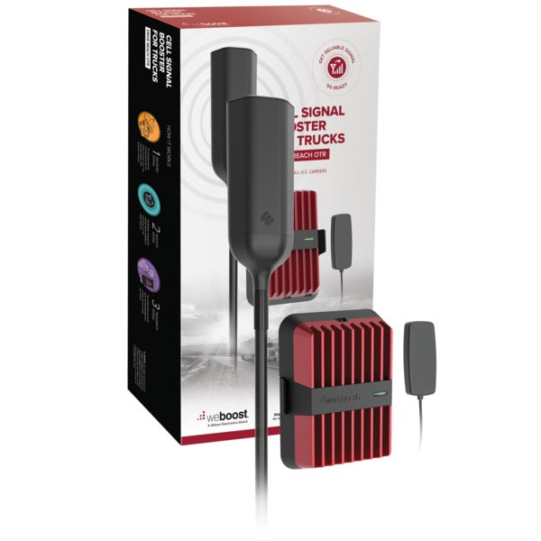 Weboost 477154 Drive Reach Otr In-vehicle Cellular Signal Booster Kit For Big Rigs And Semi-trucks, 5g, 477154