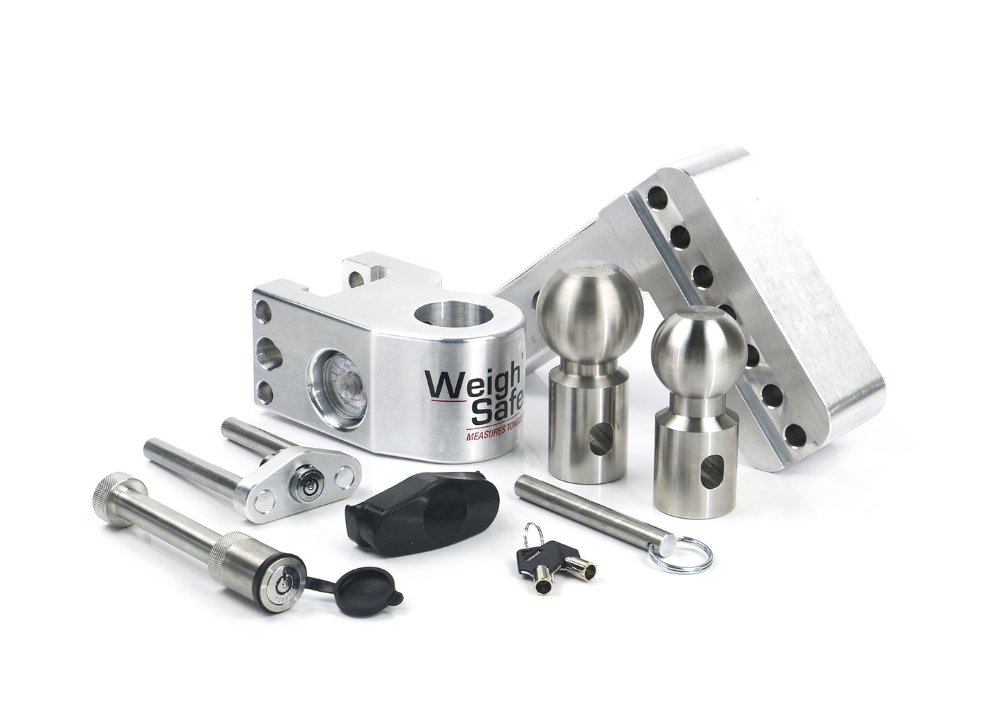 Weigh Safe - WS4-2-KA - Trailer Hitch - 4" Drop Hitch with 2" Shank Keyed Alike WS05 Included - P/N: WS4-2-KA