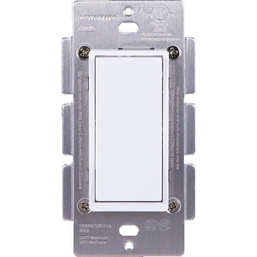 Honeywell Home Z53WSWITCH Z-Wave Plus Auxiliary 3-Way Switch, In-Wall, White with Light Almond Change Kit Included