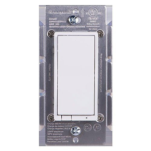 Honeywell Home Z5DIMMER Z-Wave Plus Dimmer, In-Wall, White with Light Almond Kit Included