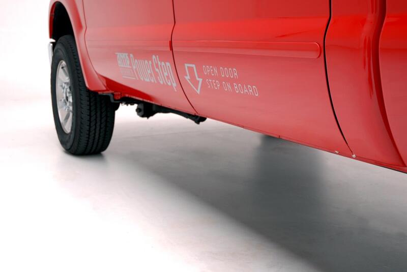 AMP Research PowerStep Automatic Running Boards for Ford F-250, F-350, F-450 and Excursion, Part Number 75104-01A