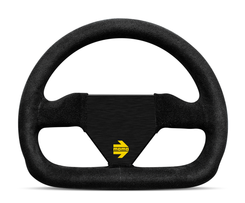 Momo MOD12 Steering Wheel 250 mm - Black Suede/Black Spokes
