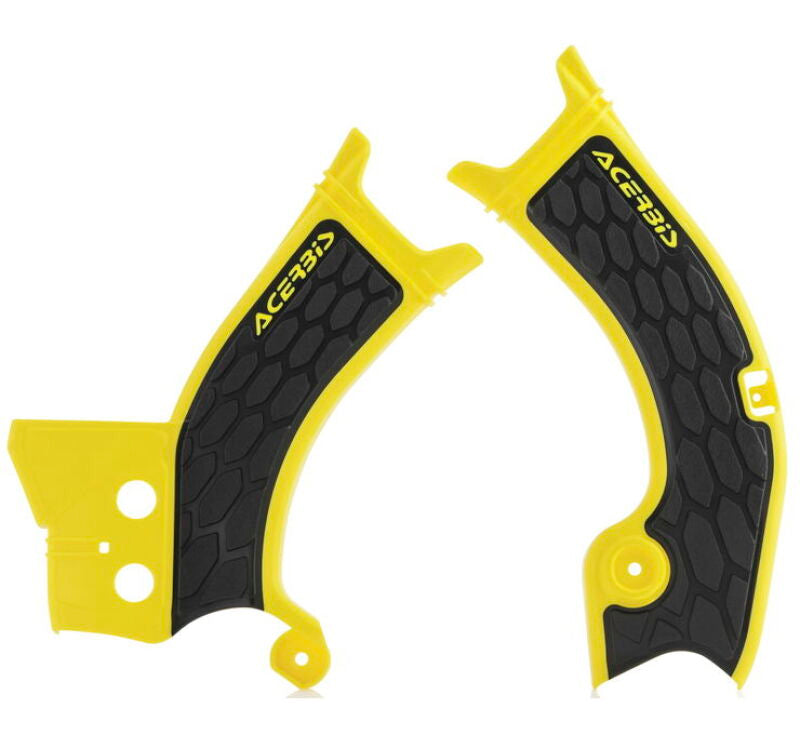 Acerbis X-Grip Frame Guard for 2018-2024 Suzuki RM-Z250/RM-Z450, Yellow/Black – Part Number ACB2686601017