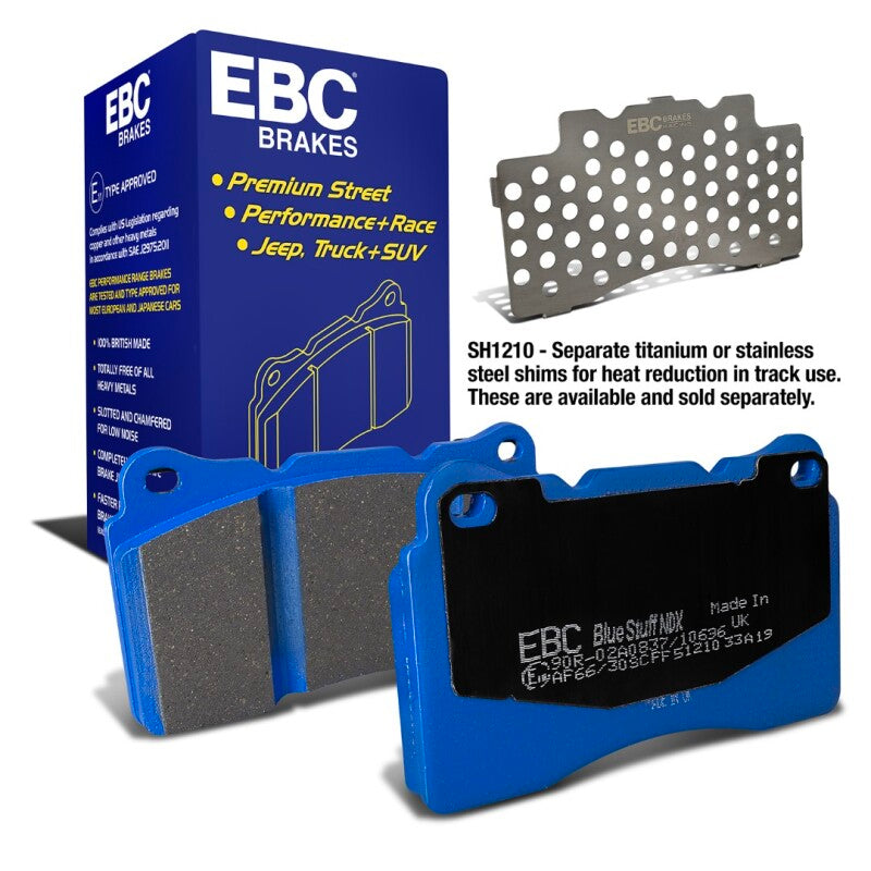 EBC Bluestuff NDX Front Brake Pads for 2017-2021 Honda Civic Type R (FK8) - DP51210NDX