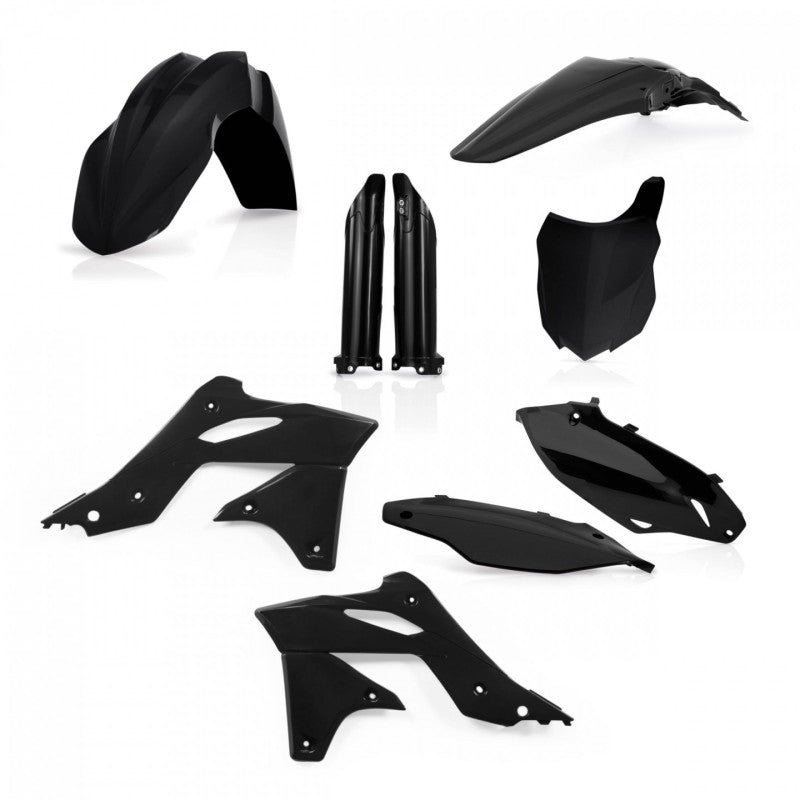 Acerbis Full Plastic Kit for 2013–2016 Kawasaki KX250F – Black, Part Number ACB2314180001