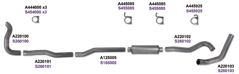 Diamond Eye KIT 4in TB MRP SGL SS DDG4X4 89-93 Dodge 5.9L Cummins 2500/3500