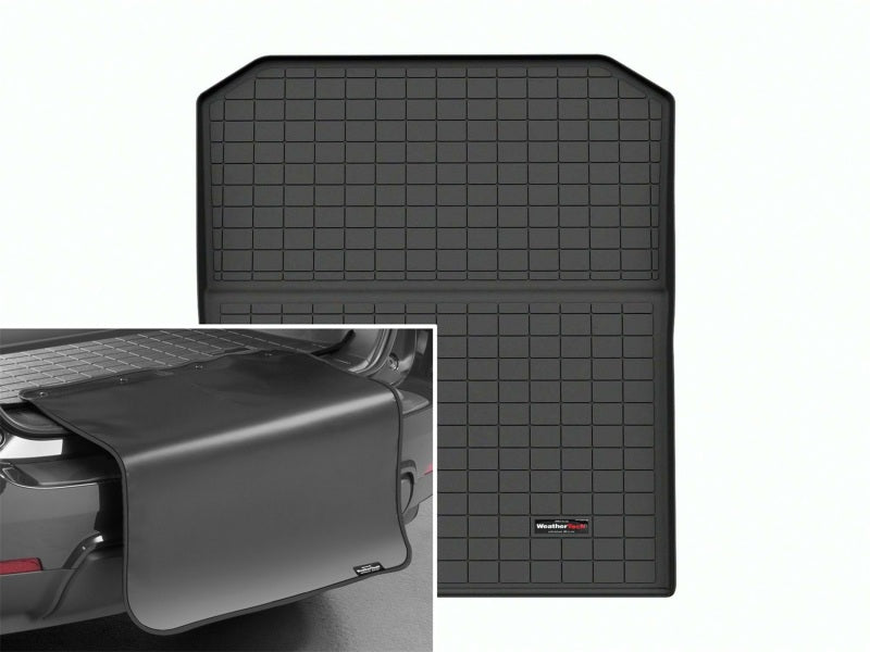 WeatherTech Cargo Liner with Bumper Protector for 2022-2025 Rivian R1S, Black, Part wet401567SK