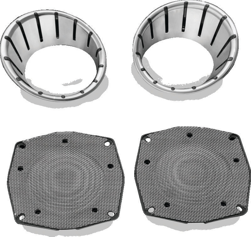 Kuryakyn 7287 LED Speaker Bezels for Harley-Davidson Touring Models, Chrome
