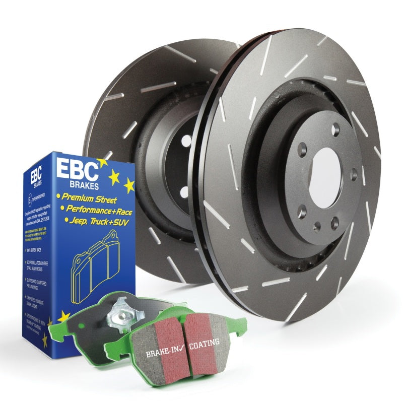 EBC S2 Kits Greenstuff Brake Pads and USR Rotors for 2012-2016 Honda CR-V 2.4L 4WD, Front