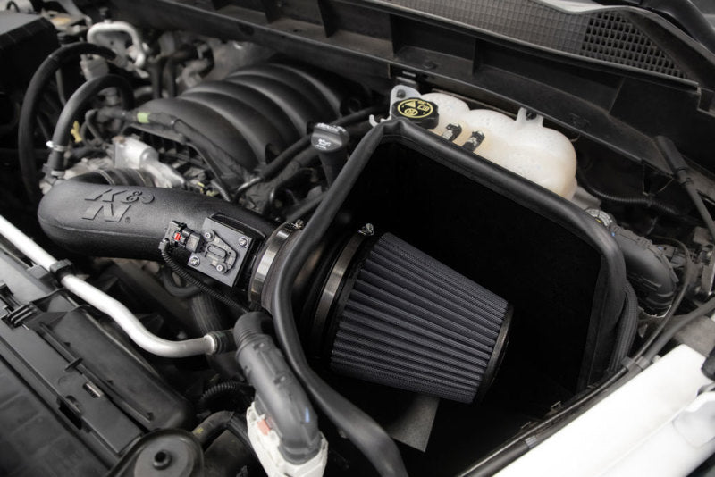 K&N Engineering 63-3110 DRYFLOW Performance Air Intake System for 2019+ Chevrolet Silverado 1500 and GMC Sierra 1500 6.2L V8