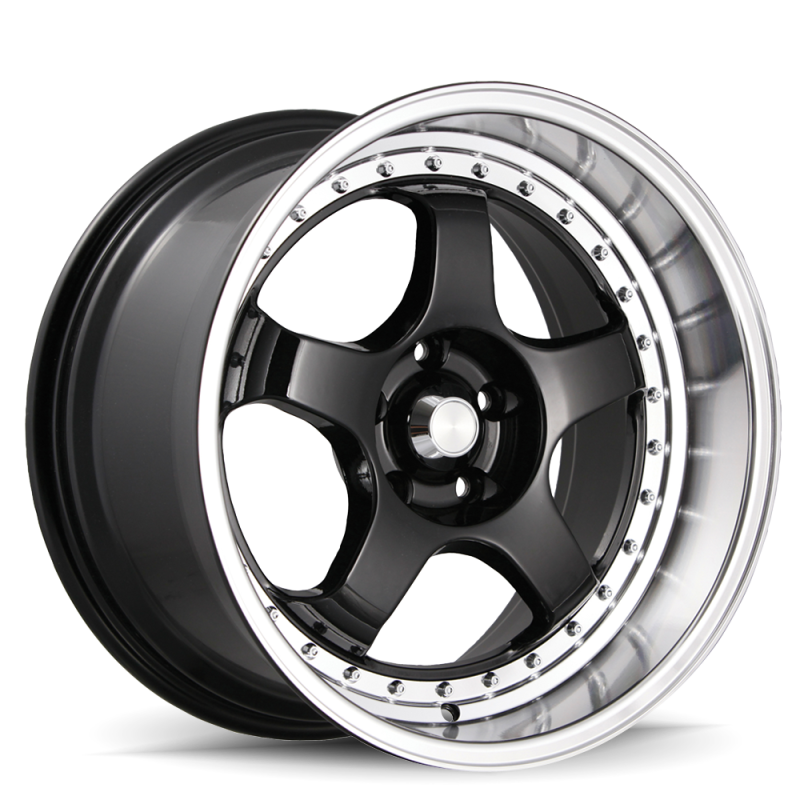 Konig SSM 18x8 Cast Wheel, 5x114.3 Bolt Pattern, +35 Offset, Gloss Black with Machined Lip