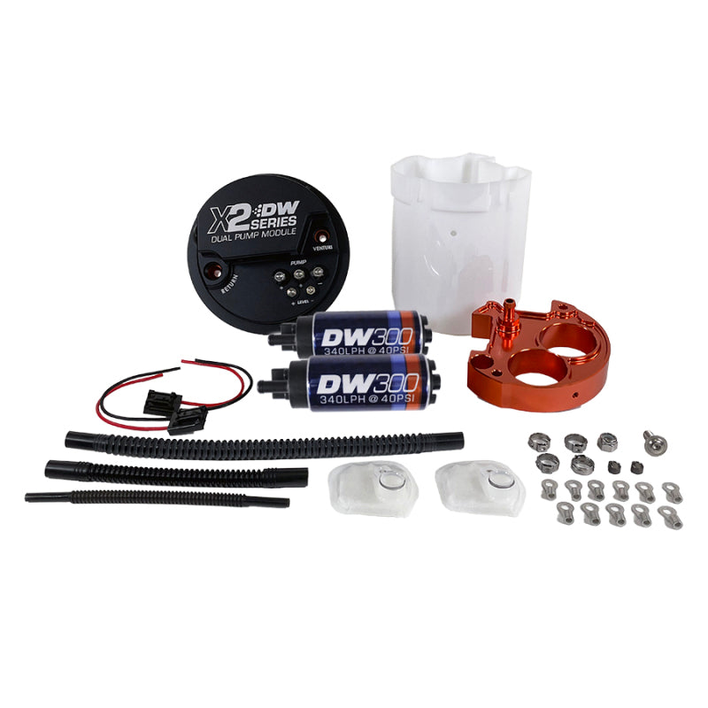 DeatschWerks DWK9-301-7050 X2 Series Fuel Pump Module with Dual DW300 Pumps for Subaru WRX, STI, Forester, Legacy and Impreza