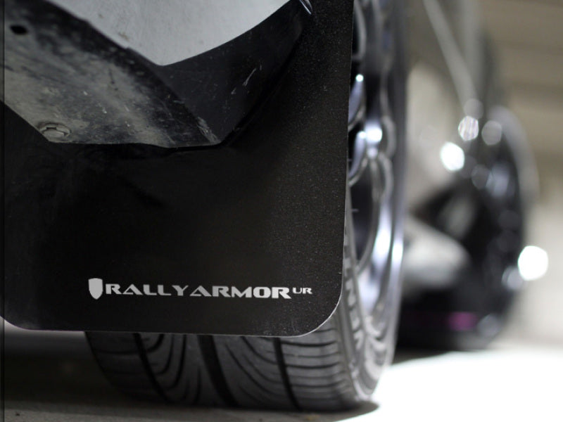 Rally Armor - ralMF22-UR-BLK/WH - 2012-2016 Subaru Impreza Black UR Mud Flaps with White Logo