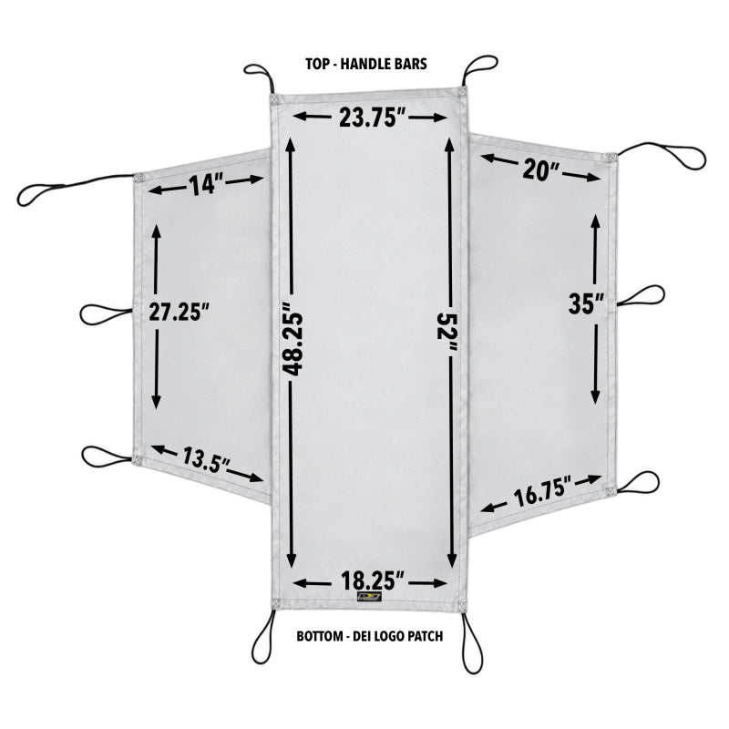 DEI Motorcycle Seat Shade Cover DEI902328 with Hooks, Straps and Storage Bag