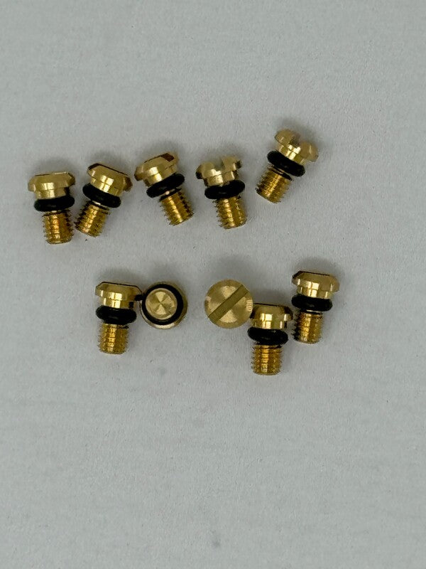 KYB Powersports KYP110090000610 Front Fork Bleed Bolt with O-Ring, Brass, 10-Pack
