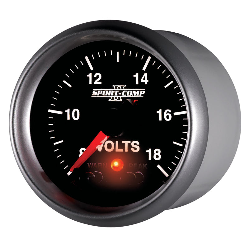 AutoMeter Sport-Comp II Digital Voltmeter Gauge, 18V - Part Number 3683