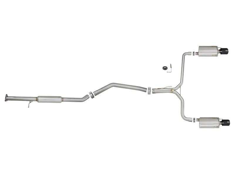 aFe Takeda 304 Stainless Steel Dual Cat-Back Exhaust with Black Tips for 2013-2017 Honda Accord 2.4L