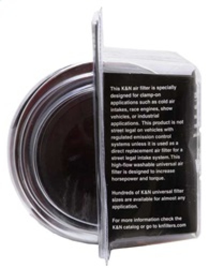 K&N Engineering RG-1002RD Universal Chrome Round Tapered Air Filter