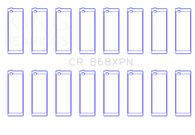 King Engine Bearings CR868XPN.026 Performance Rod Bearing Set for Ford 4.6L/5.4L V8, +0.026 mm