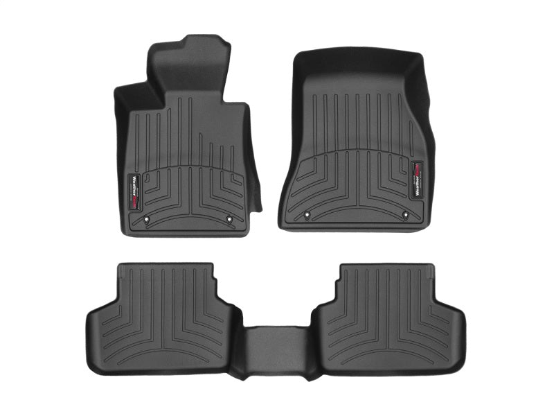 WeatherTech FloorLiner DigitalFit Front and Rear Floor Mats Black for 2017-2018 BMW 5-Series xDrive, Part WET441089-1-2