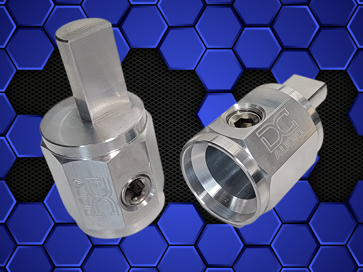 DC Audio "OCT 2/1 WR" Octo Series 2/0 to 1/0 Wire Reducers for Amplifiers Aluminum