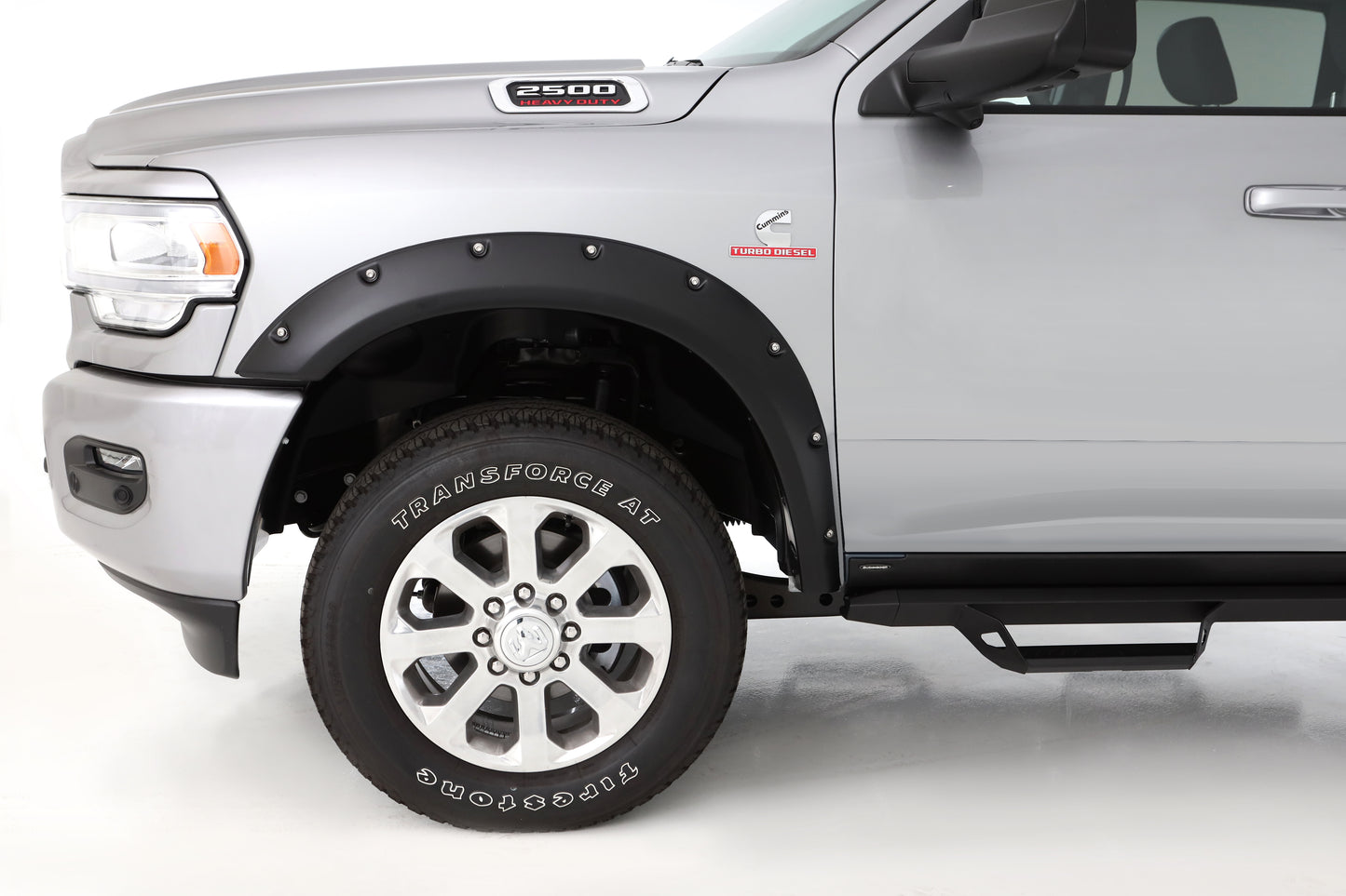 Bushwacker - 50930-02 - Fender Flare - 50930-02 Black Pocket/Rivet Style Smooth Finish 4-Piece Fender Flare Set for 2019-2023 Ram 2500/3500, Includes Dually - P/N: 50930-02