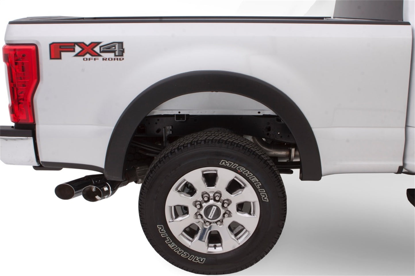 Bushwacker - 20918-02 - Fender Flare - 20918-02 Black OE-Style Smooth Finish 4-Piece Fender Flare Set for 2008-2010 Ford F-250/F-350 Super Duty - P/N: 20918-02