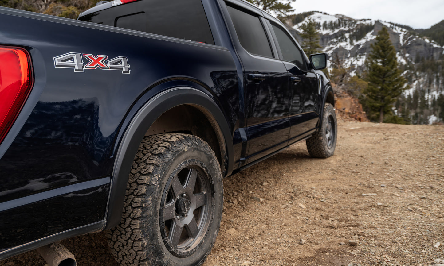 Bushwacker - 20145-02 - Fender Flare - 20145-02 Black OE-Style Smooth Finish Front Fender Flares for 2023-2024 Ford F-250/350 - P/N: 20145-02