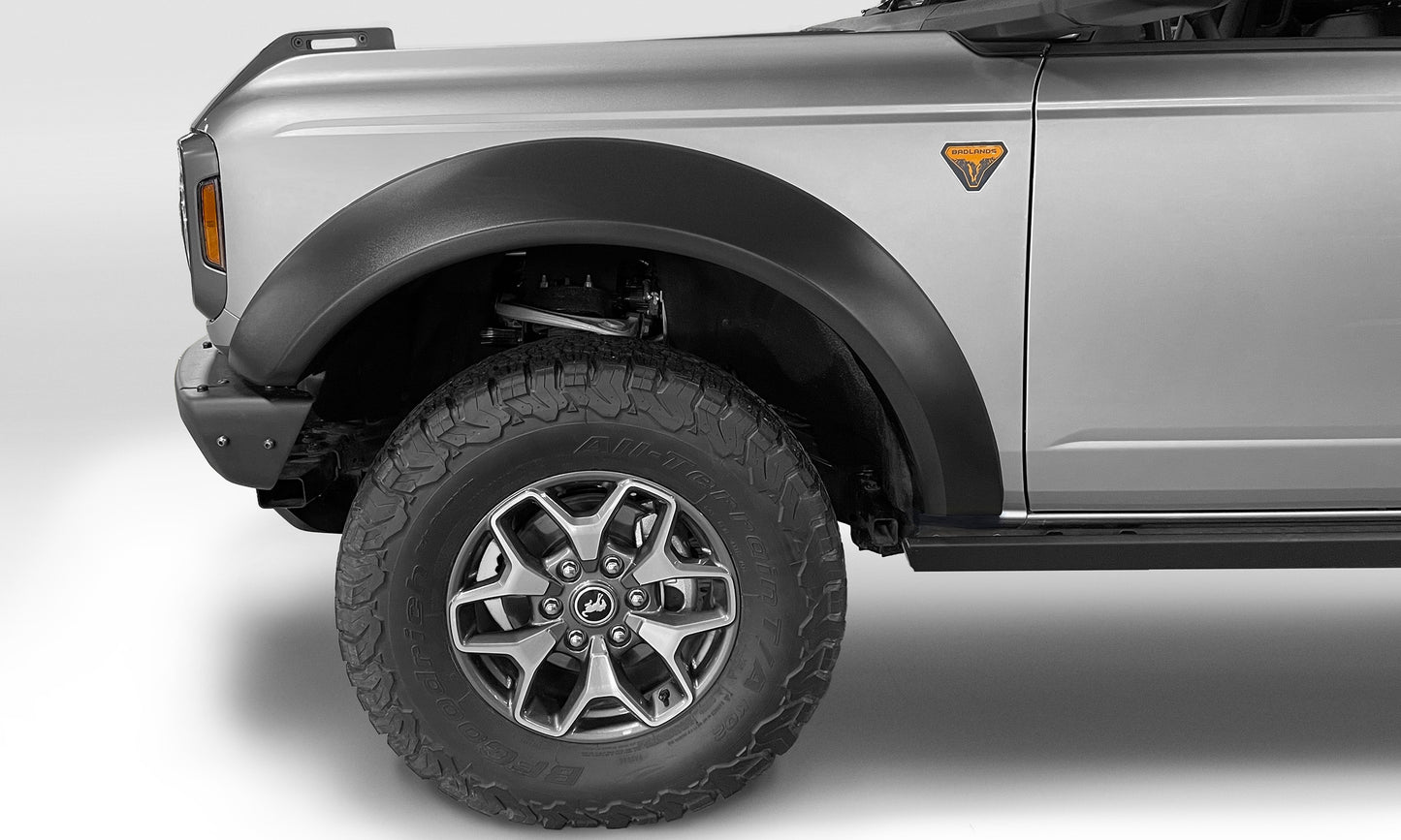 Bushwacker - 20961-02 - Fender Flare - 20961-02 Black Extend-A-Fender Style Smooth Finish 4-Piece Fender Flare Set for 2021-2023 Ford Bronco, 4-Dr - P/N: 20961-02