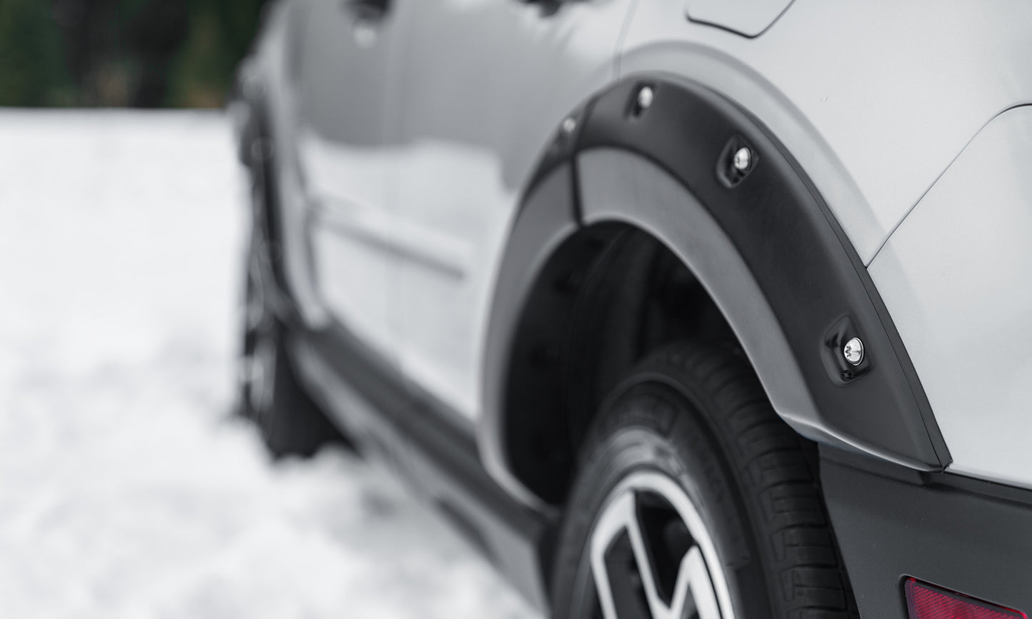 Bushwacker - 20952-02 - Fender Flare - 20952-02 Black Pocket/Rivet Style Smooth Finish 4-Piece Fender Flare Set for 2021-2022 Ford Bronco Sport - P/N: 20952-02