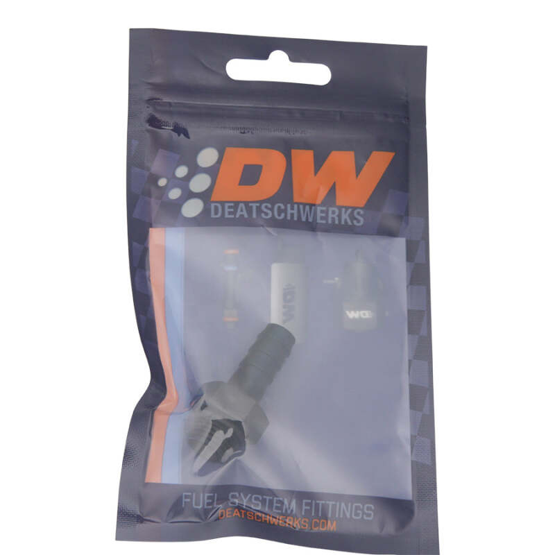 DeatschWerks DWK6-02-0501-B 6AN ORB Male to 3/8-Inch Triple Barb Fitting