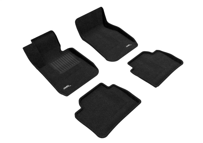 3D MAXpider ELEGANT Floor Liners for 2012–2017 BMW 3 Series Sedan (F30), Black, 4-Piece Set