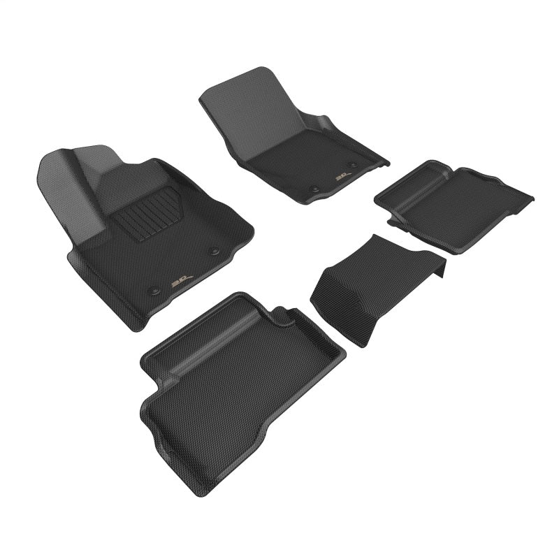 3D MAXpider KAGU Floor Mats for 2024-2025 Toyota Tacoma Double Cab, Black, Part Number aceL1TY32201509