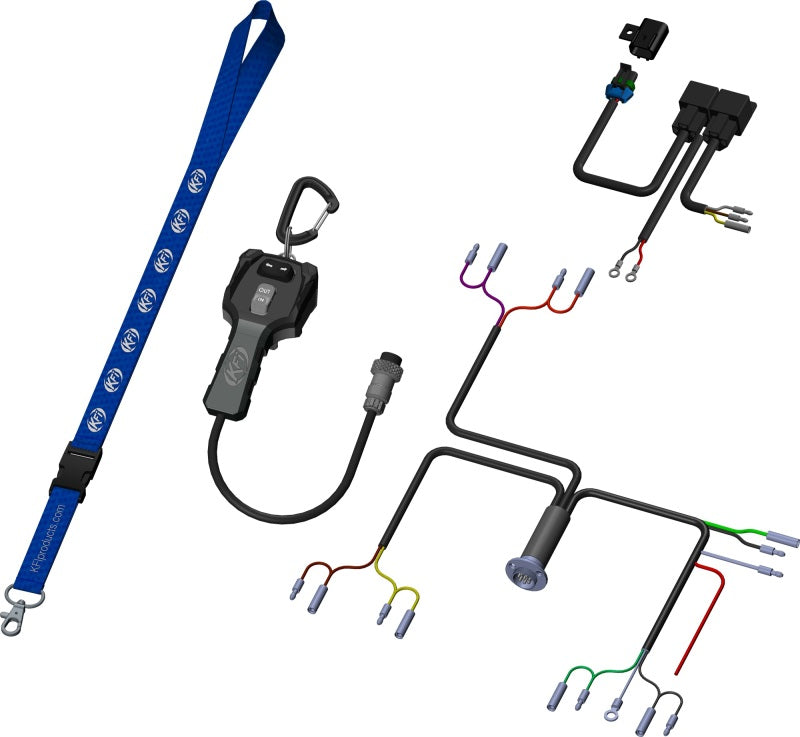 KFI Hand Remote Plow Control Kit for UTV Straight Blades with Single Hydraulic Actuator - Part KFI106950