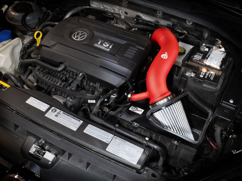 aFe Rapid Induction Red Edition Cold Air Intake with Pro DRY S Filter, Part 52-10020DR, for 2015-2021 Volkswagen GTI 2.0L