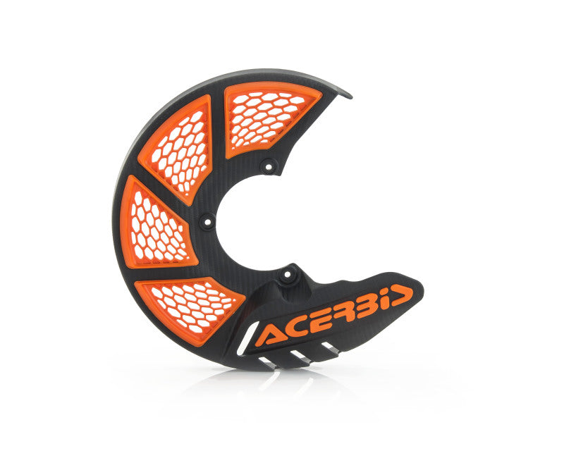 Acerbis X-Brake Vented Disc Cover, Black with 16 Orange Accents, Part Number ACB2449495229