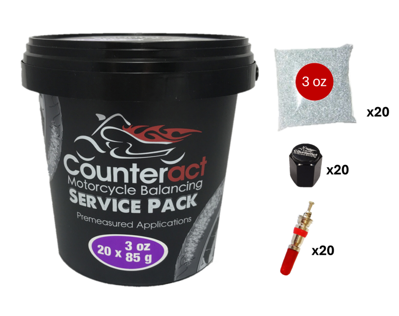 Counteract Motorcycle Balance Beads Shop Service Bucket - 20 Packs of 3 oz Bags