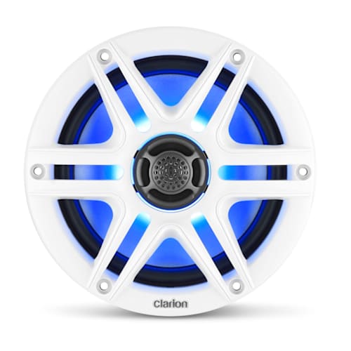 Clarion 010-030046-00 6.5-inch (pair) Marine Coaxial speakers with 0.5-inch (13mm) Silk dome tweeters.