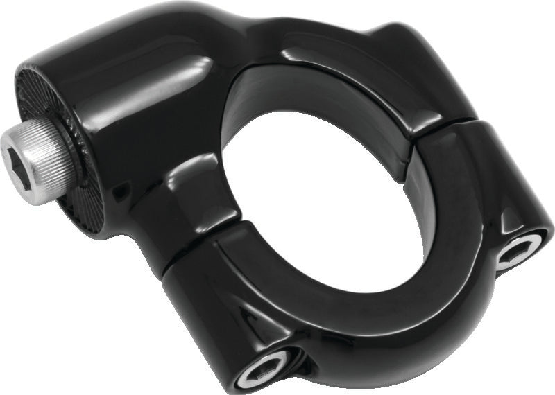 Kuryakyn 3117 Side-Mount License Plate Holder Clamp for Harley-Davidson Softail Models, Gloss Black
