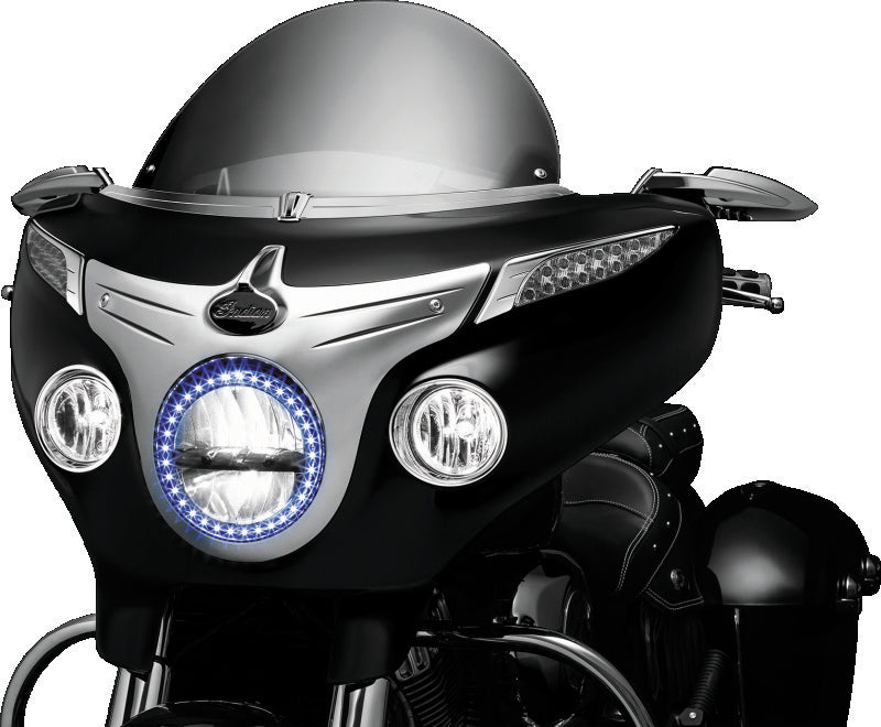Kuryakyn 5622 Chrome Driving Light Bezels for Indian Chieftain and Roadmaster