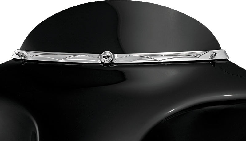 Kuryakyn Zombie Windshield Trim for 1996–2013 Harley-Davidson Touring, Chrome – Part 1198