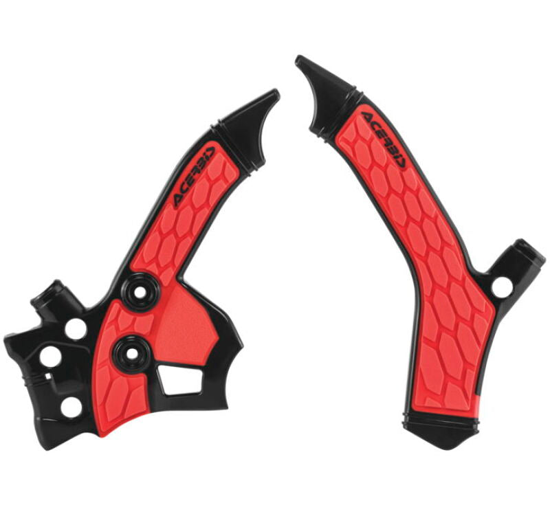 Acerbis X-Grip Frame Guards for 2013-2020 Honda CRF250L, Black/Red - Part Number ACB2726851042