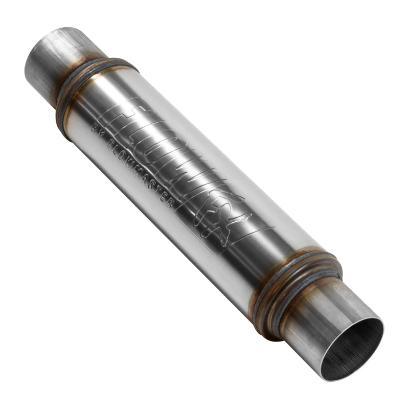 Flowmaster FlowFX Round Muffler with 3-inch In/Out – 14-inch Length, Stainless Steel
