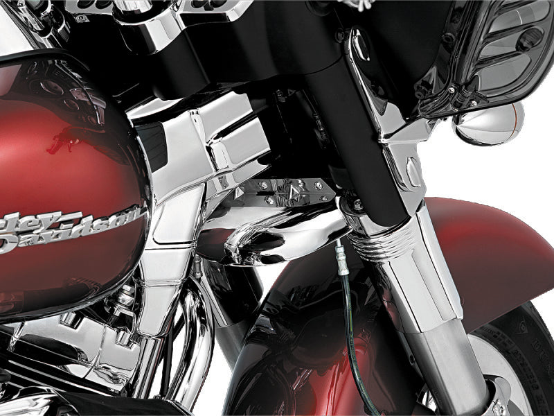 Kuryakyn Lower Tree Wind Deflector for 1980–2013 Harley-Davidson Touring Motorcycles, Chrome – Part 1100